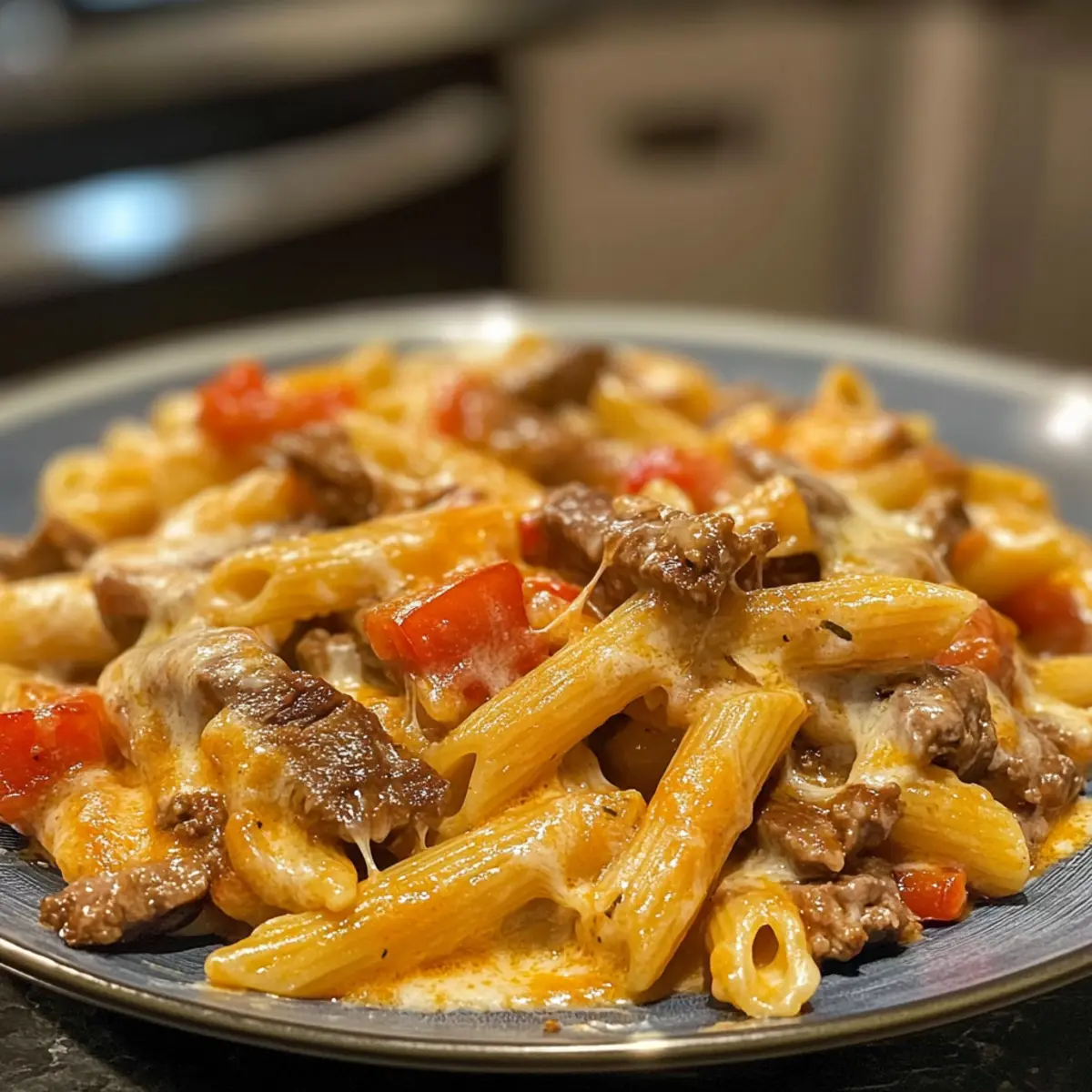 Savory Easy Philly Cheesesteak Pasta