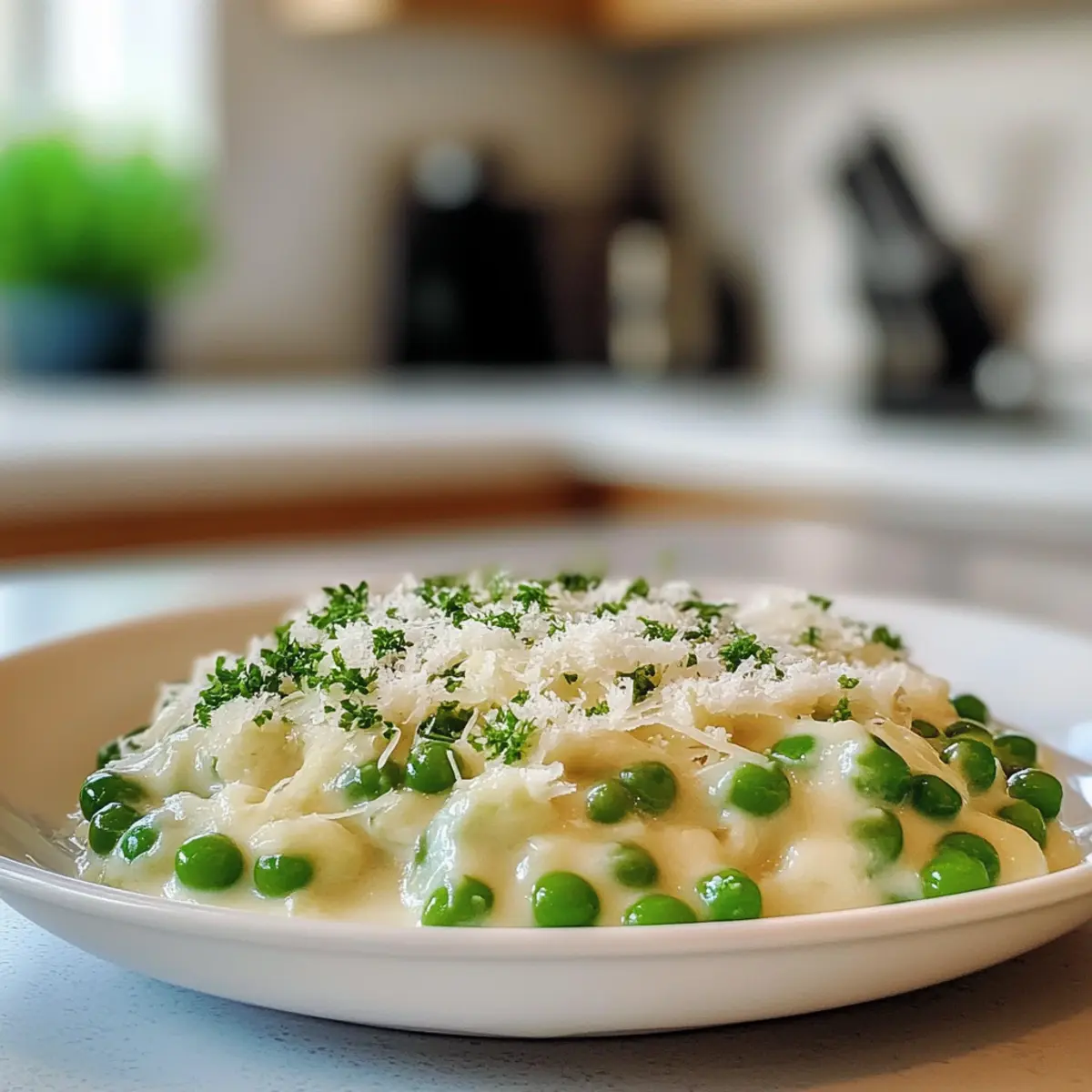 Easy Creamy Parmesan Peas Side Dish
