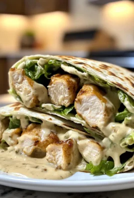 Creamy & Juicy Chicken Caesar Salad Wrap