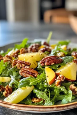 Delicious Easy Apple Arugula Salad with Toasted Pecans Recipe