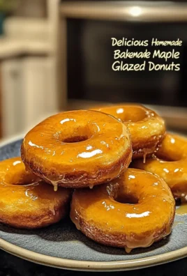 “Delicious Homemade Baked Maple Glazed Donuts”