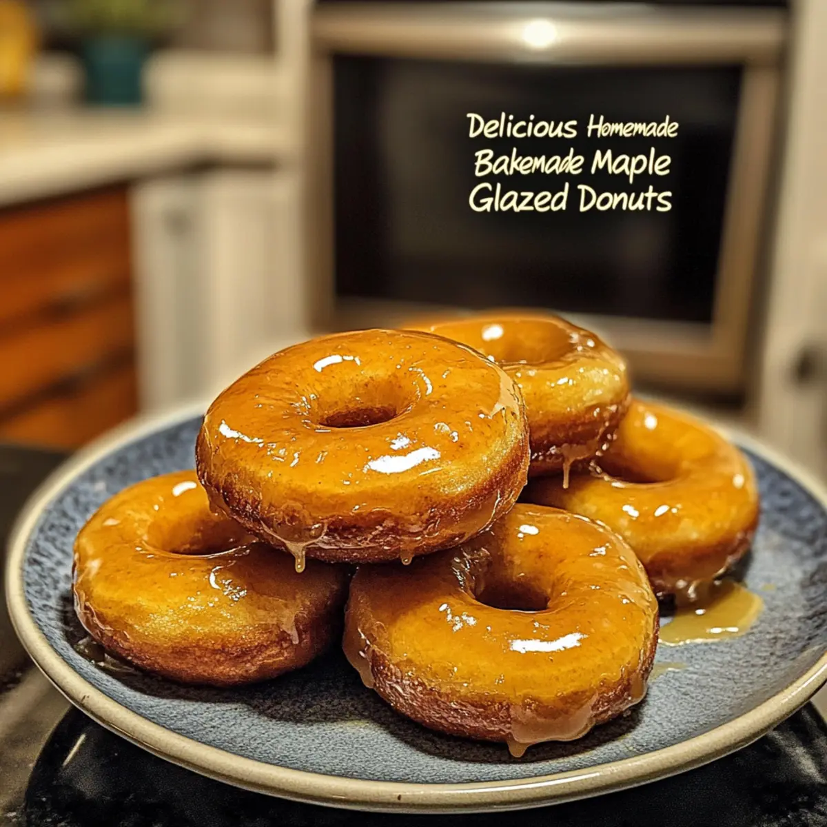 “Delicious Homemade Baked Maple Glazed Donuts”