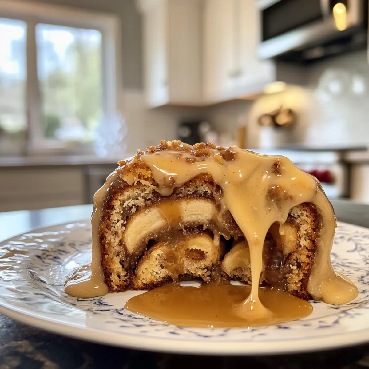 Decadent Brown Butter Banana Cinnamon Roll Cake Delight