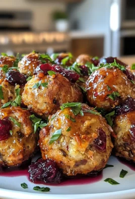 Savory Delicious Cranberry & Turkey Stuffing Balls