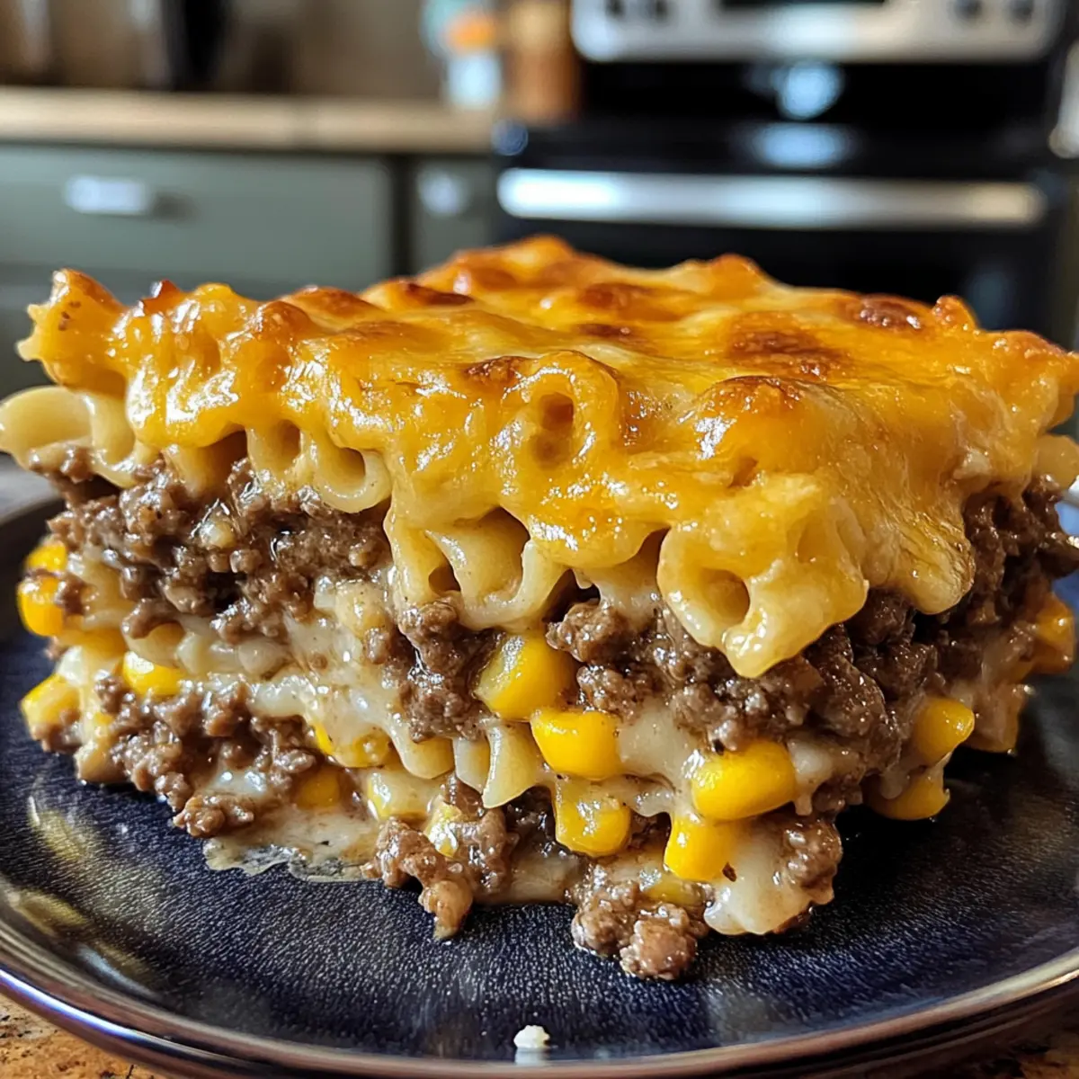 Cheesy Ultimate Ranch Rotini Bake with Beef and Sweet Corn Recipe
