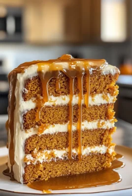 Decadent Pumpkin Salted Caramel Layer Cake with Cream Cheese Frosting