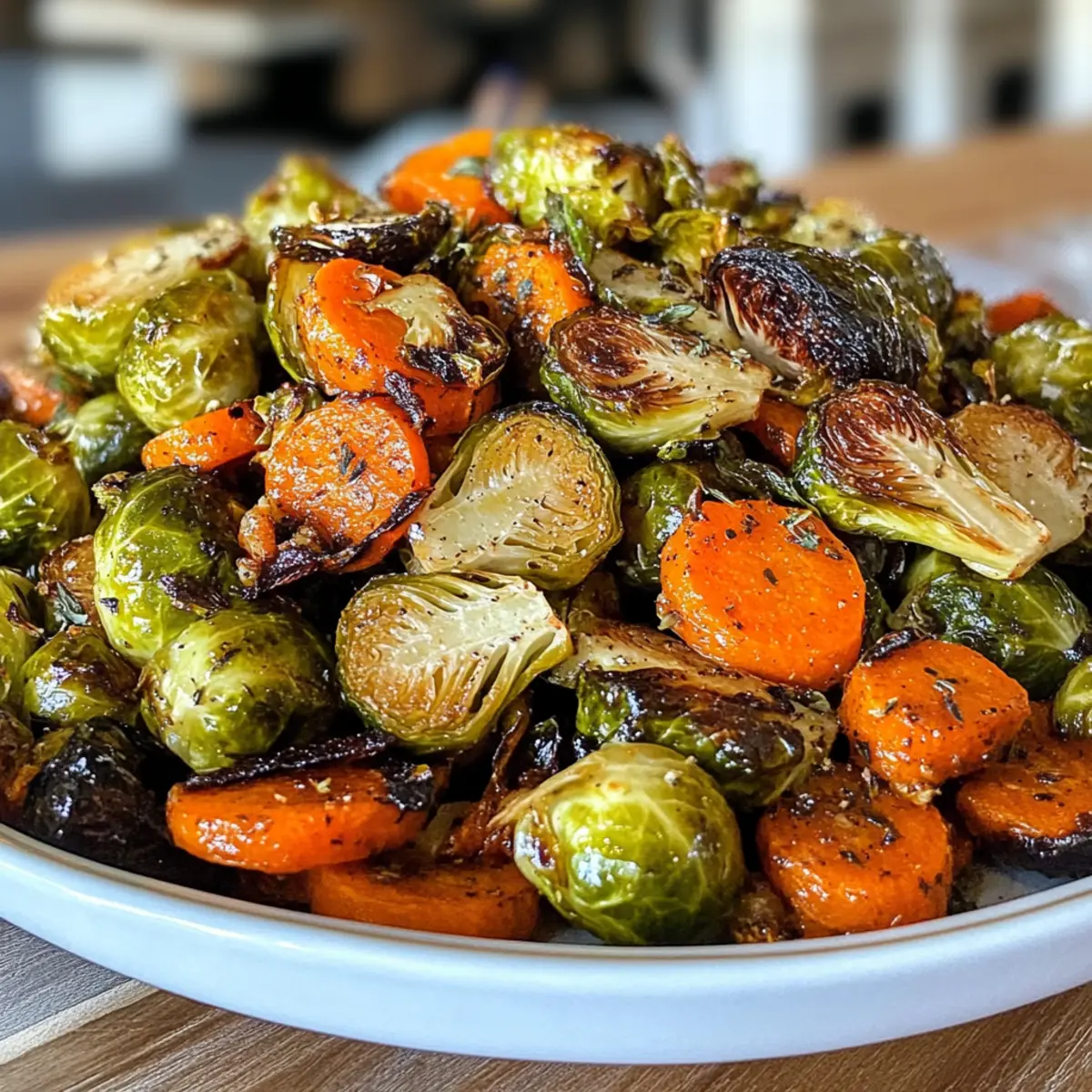 Crispy Roasted Brussels Sprouts and Carrots Recipe