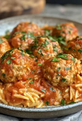Irresistible One Pan Parmesan Chicken Meatballs with Creamy Tomato Orzo Recipe