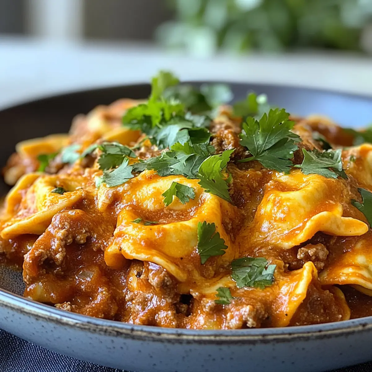 Delicious Cheesy Savory Beef Enchilada Tortellini Ready in 25 Minutes