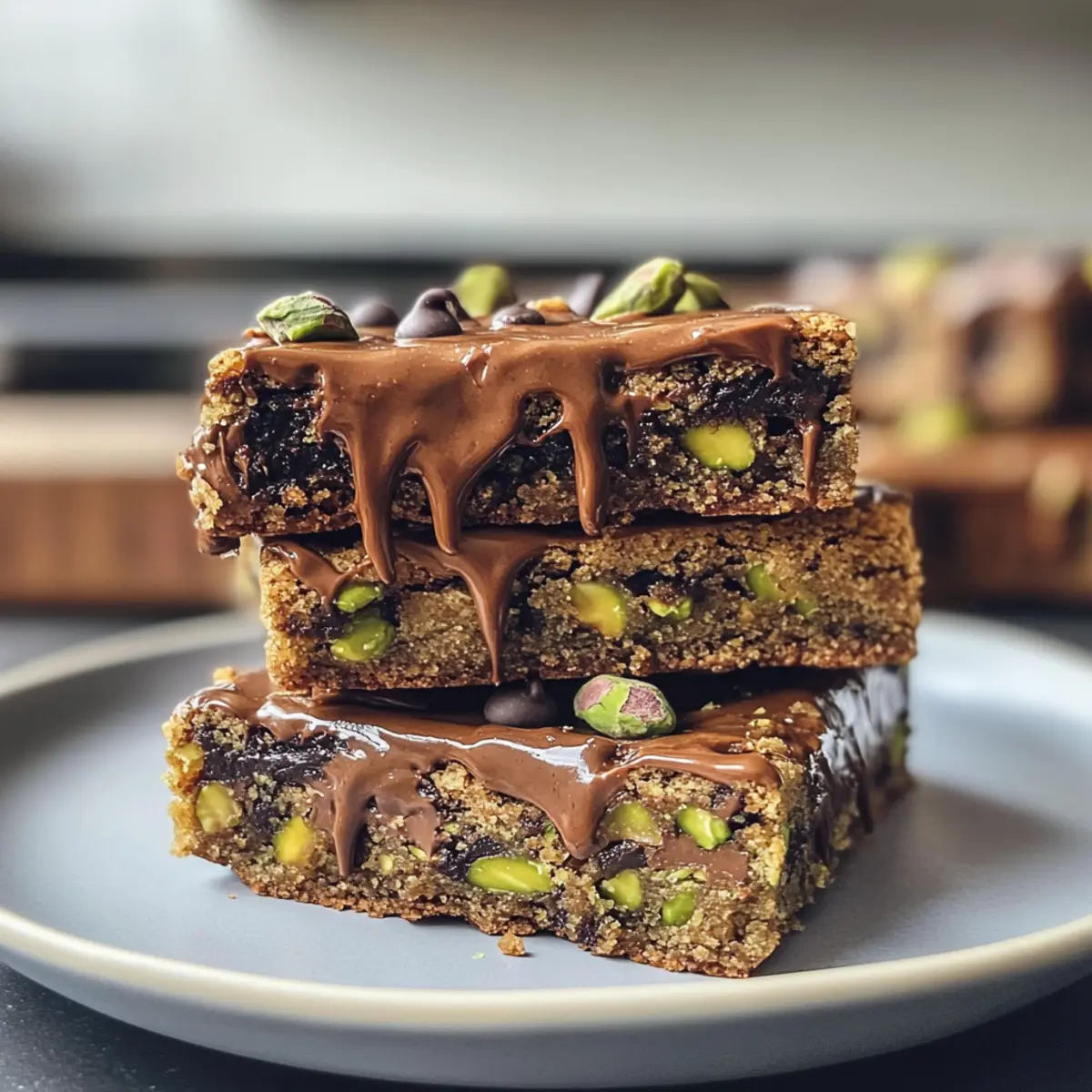 Irresistible Brown Butter Decadent Dubai Pistachio Chocolate Chip Cookie Bars