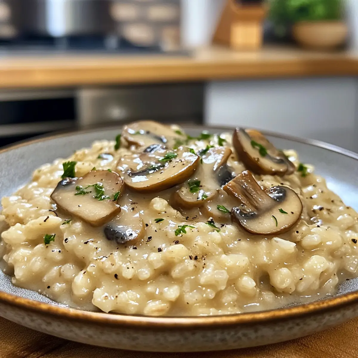 Delicious Creamy Dreamy Mushroom Risotto