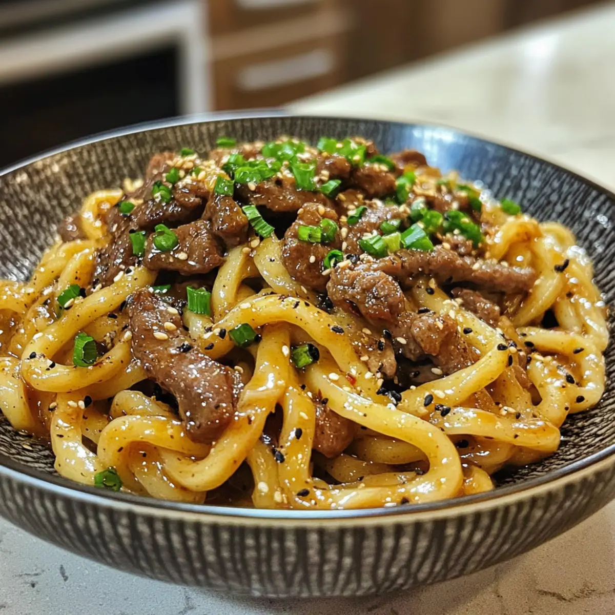 Quick and Flavorful Beef Black Pepper Udon