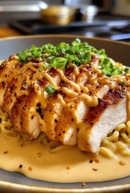 Delicious Fiery Creamy Chicken Ramen with Garlic Sauce Recipe