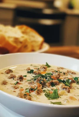 Delicious Creamy Parmesan Italian Sausage Soup Recipe