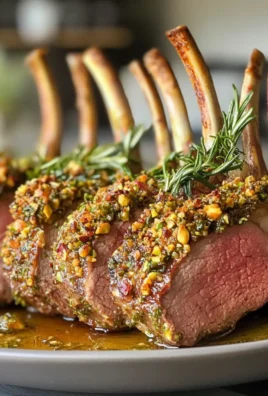Irresistible Rosemary Garlic and Pistachio Crusted Rack of Lamb