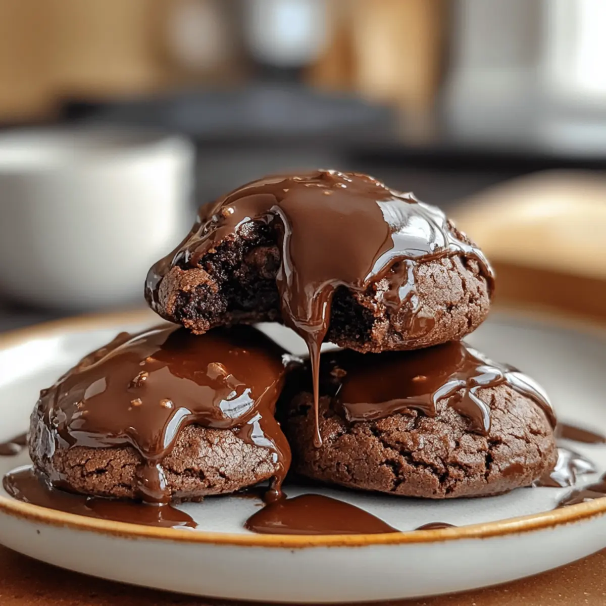 Irresistible Decadent Molten Chocolate Lava Cookies Recipe with Hot Fudge