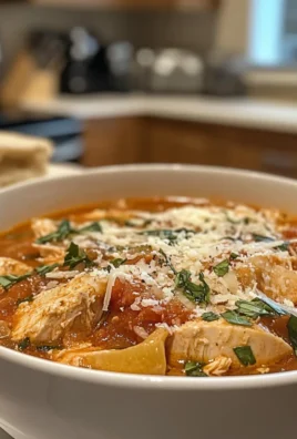 Easy Creamy Crockpot Chicken Parmesan Soup