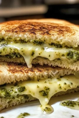 Ultimate Creamy Pesto Grilled Cheese Sandwich
