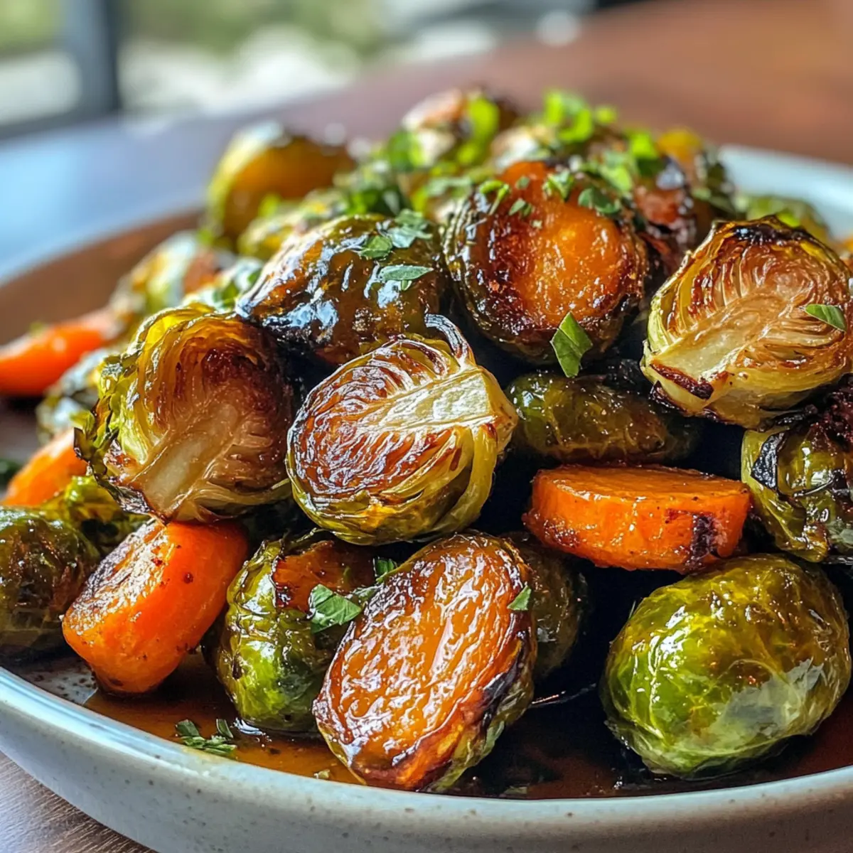 Crispy Roasted Brussels Sprouts and Carrots Recipe