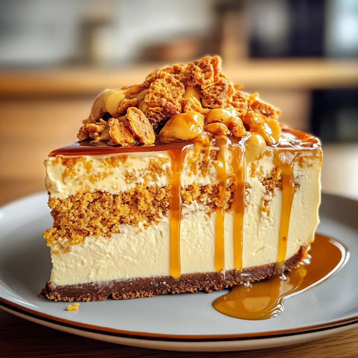 Crunchy & Creamy Decadent Honeycomb Cheesecake Cake Recipe for Dessert Lovers