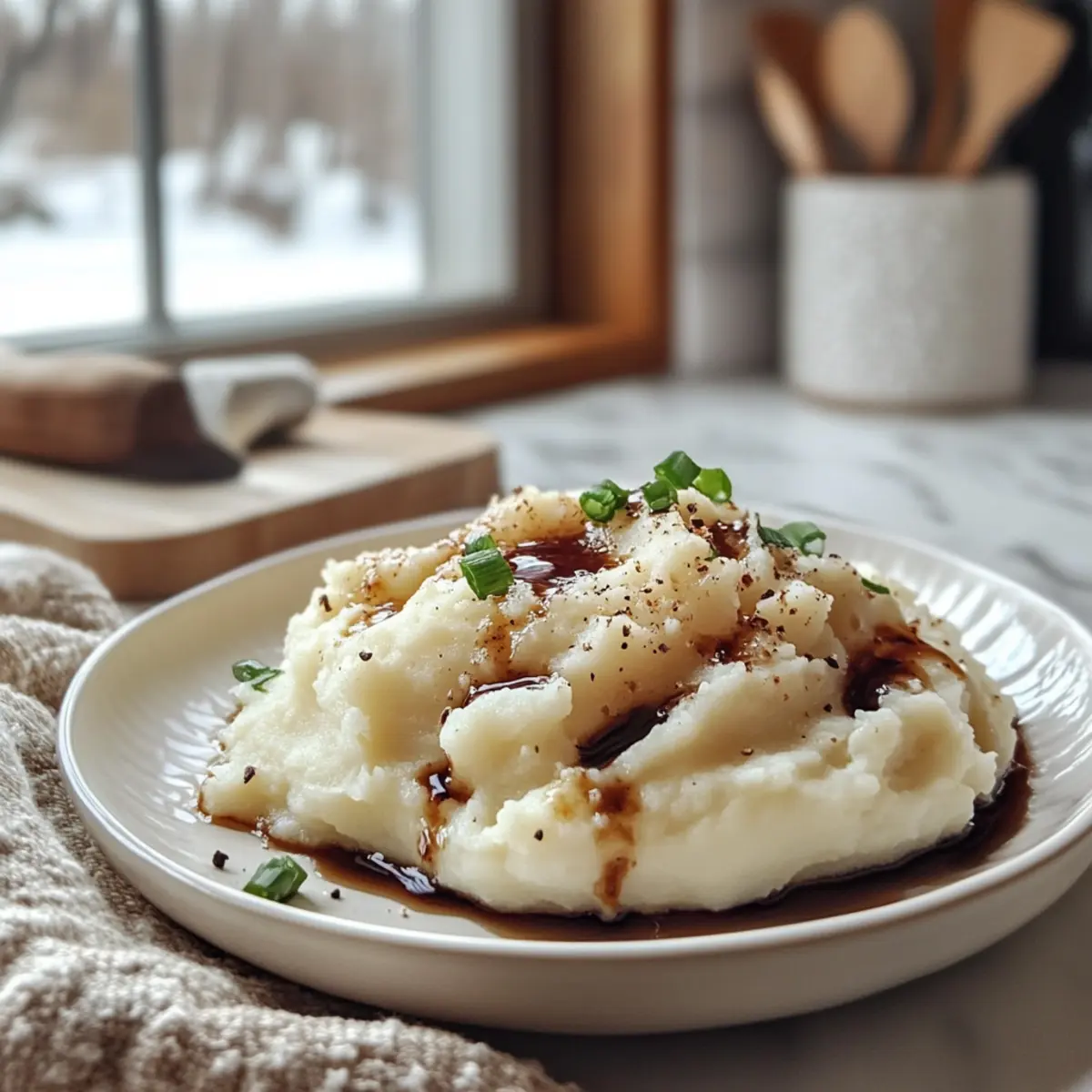 Delicious Creamy Roasted Garlic Mashed Potatoes Recipe with Balsamic Twist