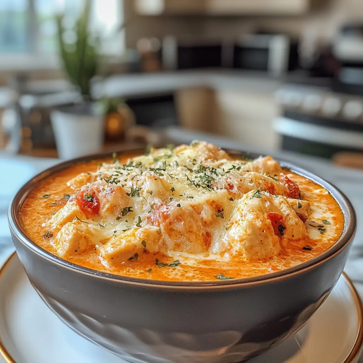Ultimate Crock Pot Creamy Chicken Parmesan Soup