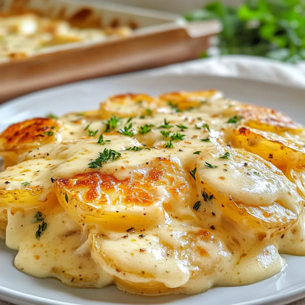 Creamy Delicious Scalloped Potatoes Recipe with Creamy Cheese Sauce