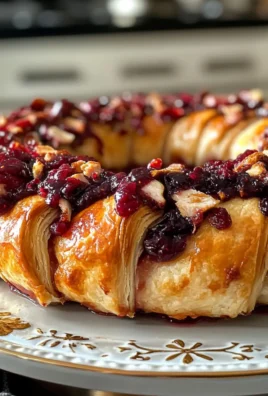 Savory Perfect Turkey and Cranberry Crescent Ring