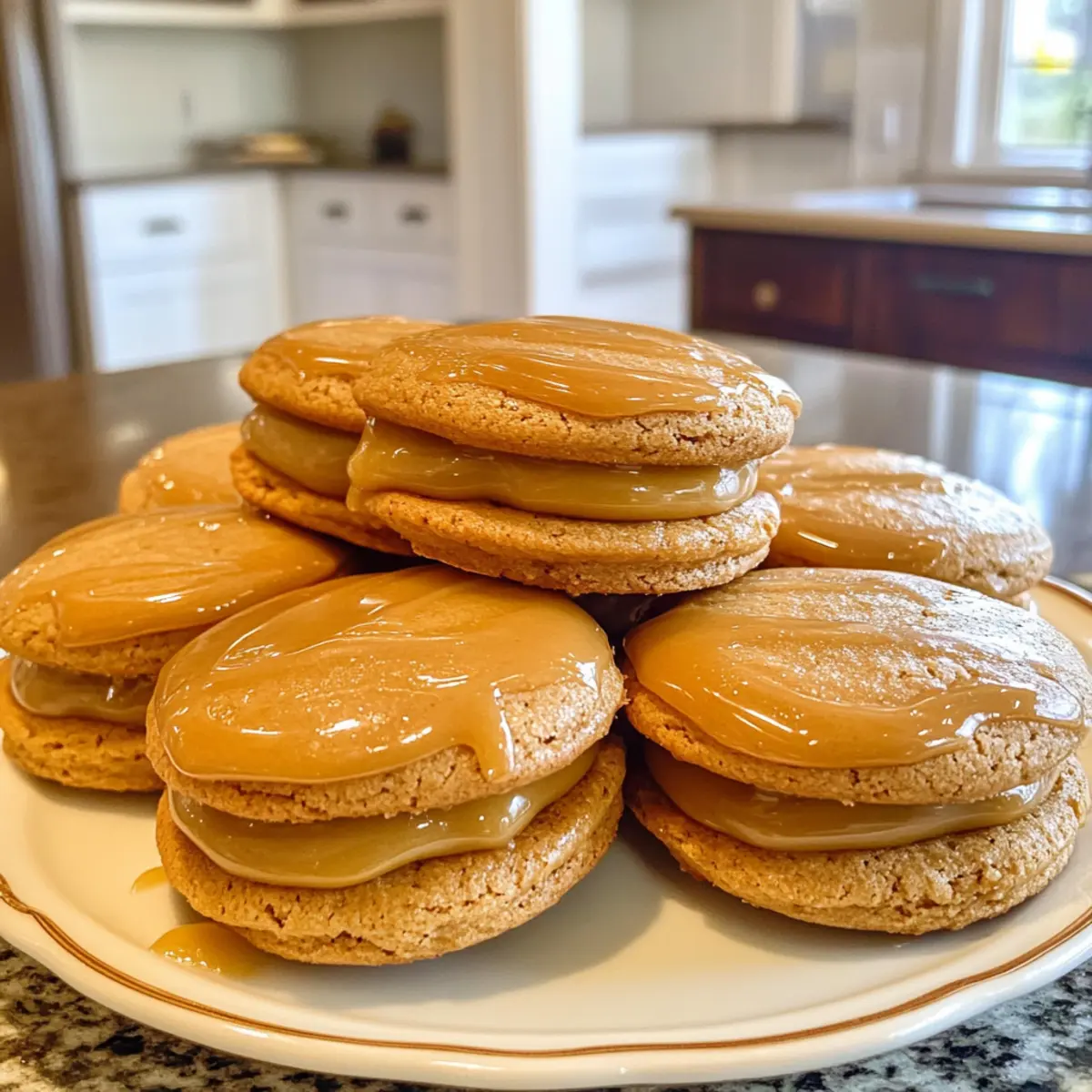 Delicious Caramel Apple Cider Whoopie Pie Cookies