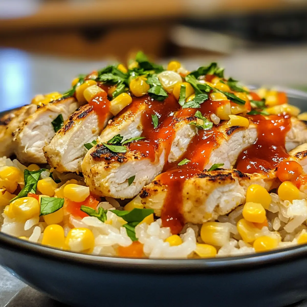 Delicious Easy Street Corn Chicken Rice Bowl