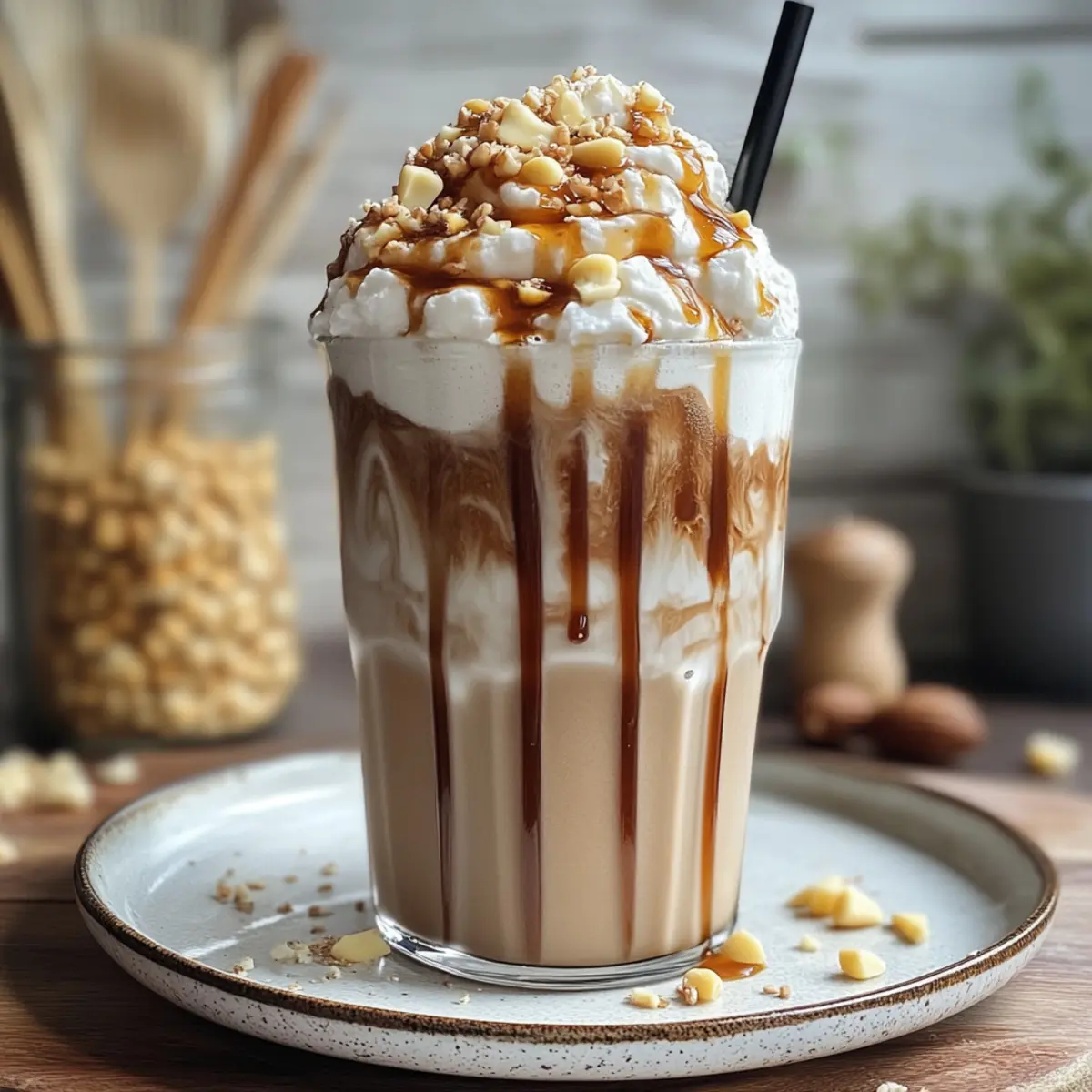 Indulgent Macadamia Cloud Frapp with Protein Coffee Shake Recipe