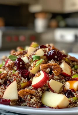 Delicious Cranberry Pecan Quinoa Salad with Apples and Maple Dressing