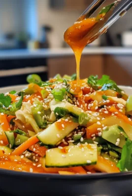Quick and Easy Refreshing Salad with Asian Dressing
