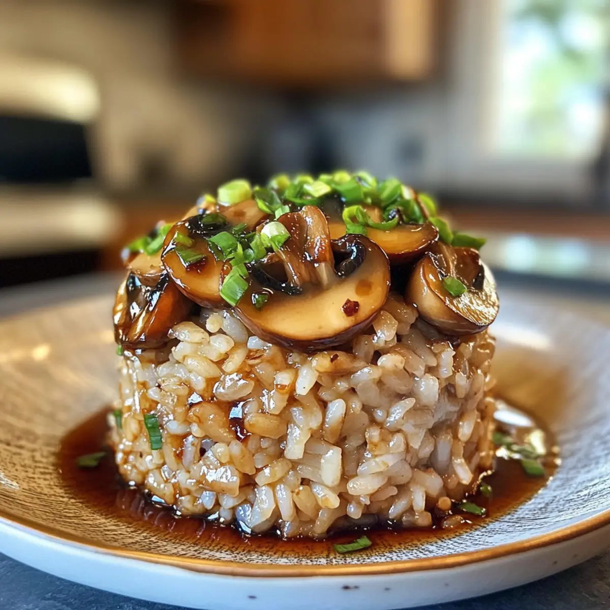 Easy Flavorful One-Pot Soy Sauce Mushroom Rice