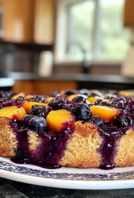 Irresistible Peach Blueberry Cake with Buttery Crust Recipe