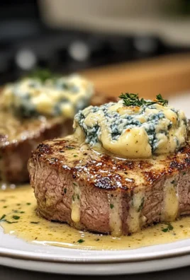 Savory Air Fryer Cheesy Garlic Steaks with Rich Blue Cheese Butter Recipe