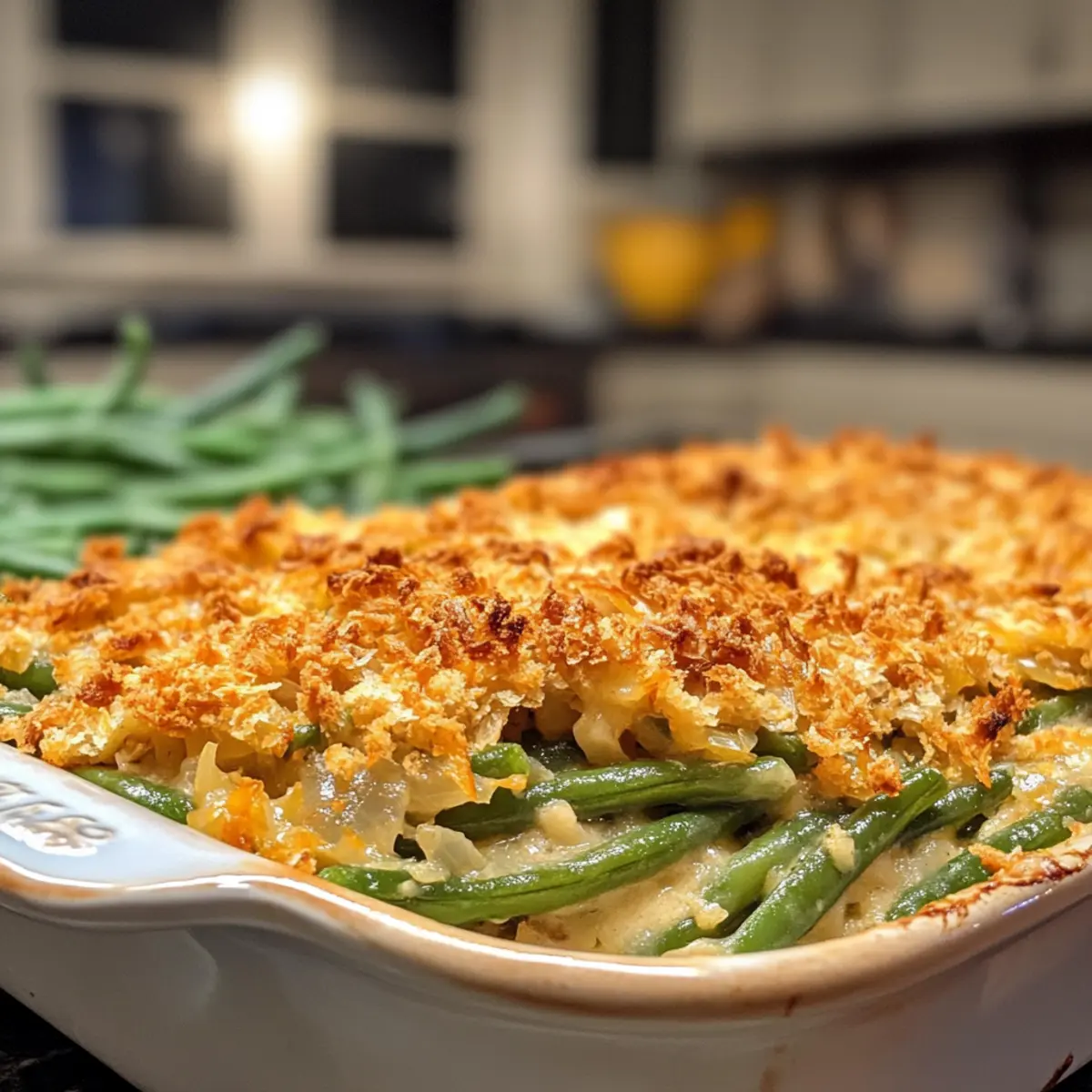 Savory Delicious French Onion Green Bean Casserole