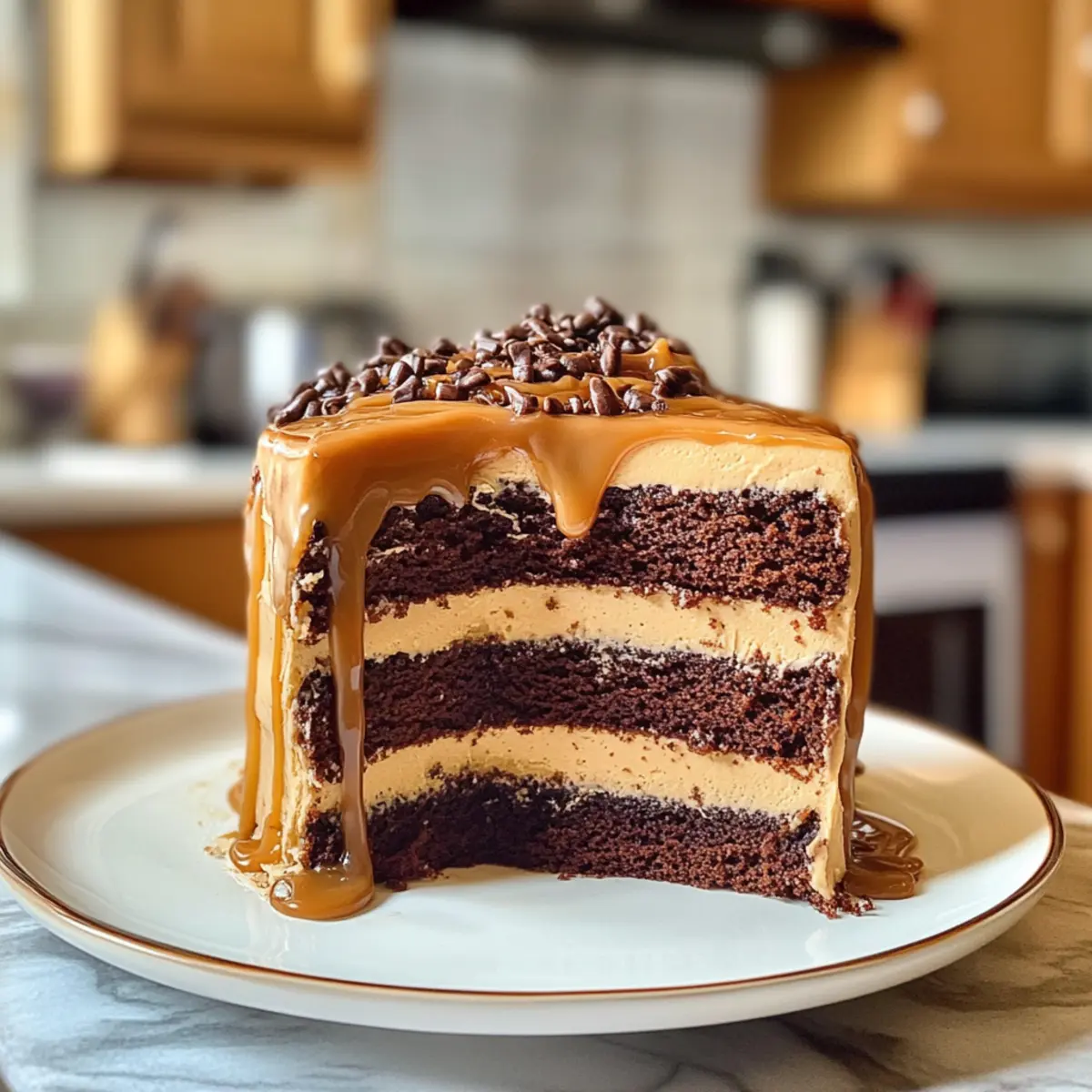 Decadent Caramel Coffee Buttercream Cake