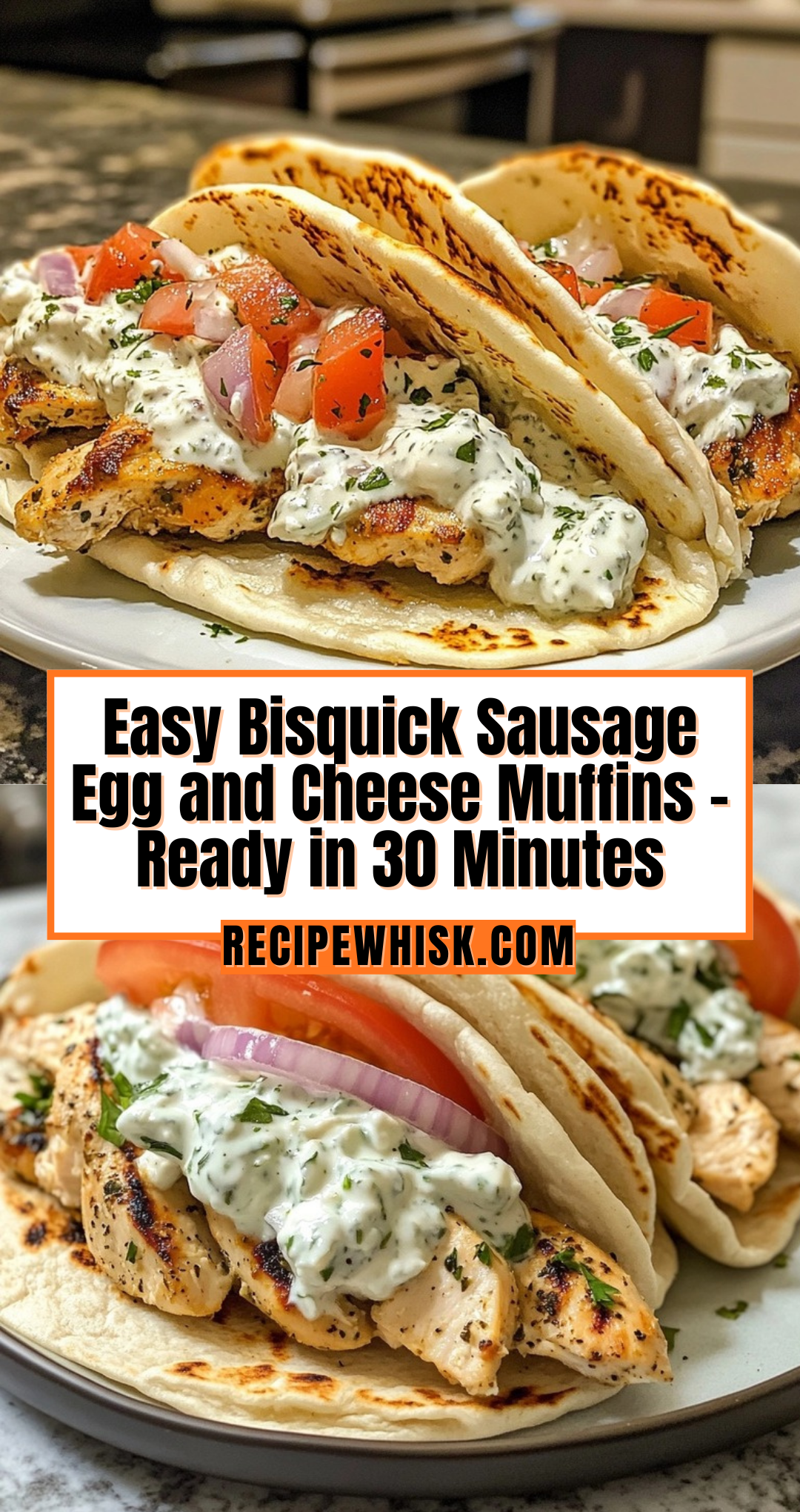 Mediterranean Chicken Gyros with Creamy Feta Tzatziki