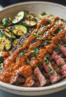 Grilled Steak Bowl with Sauce & Grilled Zucchini Bliss